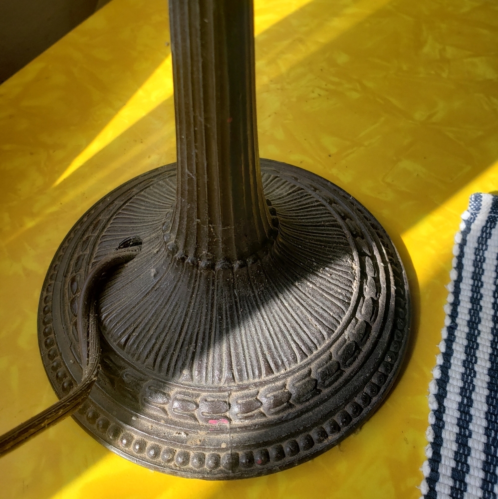 Antique metal table lamp